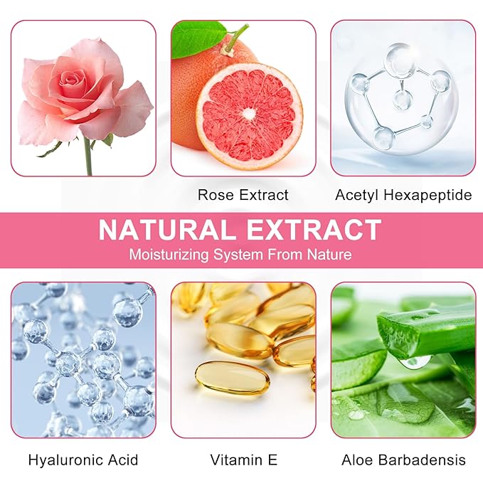 LAVONE Eye Mask - 15 Pairs Rose Under Eye Patches Skin Care Products - Eye Masks Skincare for Dark Circles and Puffiness, Reduce Wrinkles, Eye Bags and Fine Lines, for Women and Man - Pink