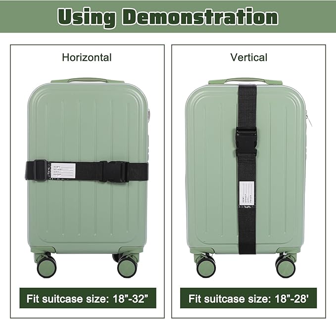 Travel Luggage Connector Strap Adjustable Suitcase Belt Connect Suitcase Add Bag Straps for Carry On Your Luggages Accessories Stocking Stuffer