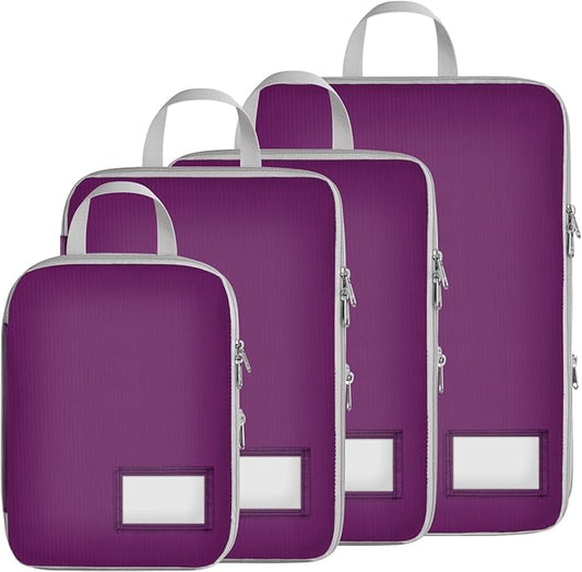 Cambond Compression Packing Cubes for Travel - Lightweight Expandable Travel Bags Luggage Organizers Travel Essentials Compression Cubes for Travel Space Saver for Carry on Suitcases Organizer