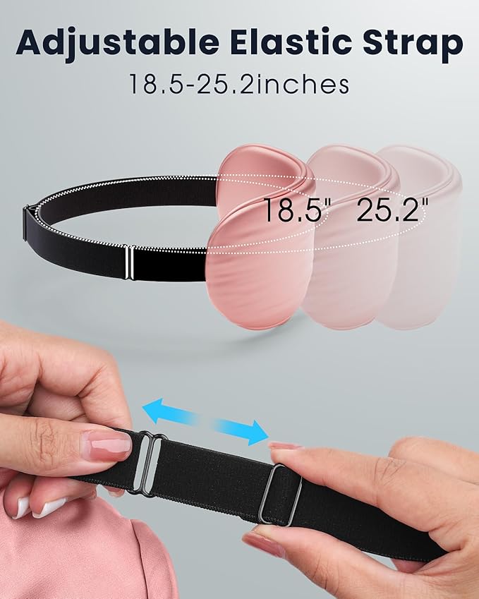 Heated Eye Mask - Cordless Eye Mask for Dry Eyes, Eye Relief, Improved Sleep, Washable Eye Heating pad for Travel and with Replaceable Shell (Rose Pink)