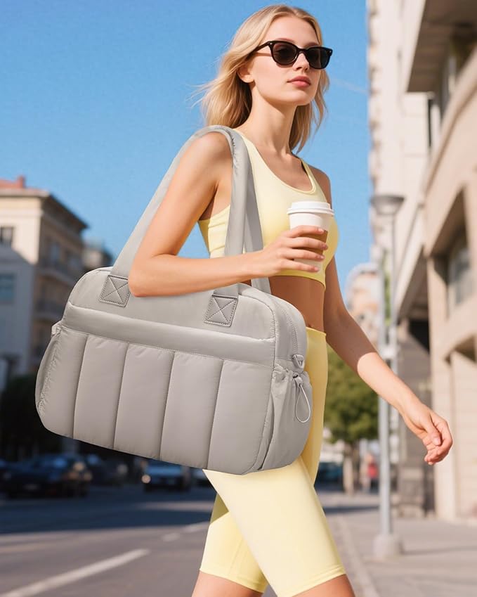 oscaurt Gym Bag for Women Lightweight Duffle Bag for Travel with Toiletry Pouch Water Resistant Carry On Weekender Overnight Duffel