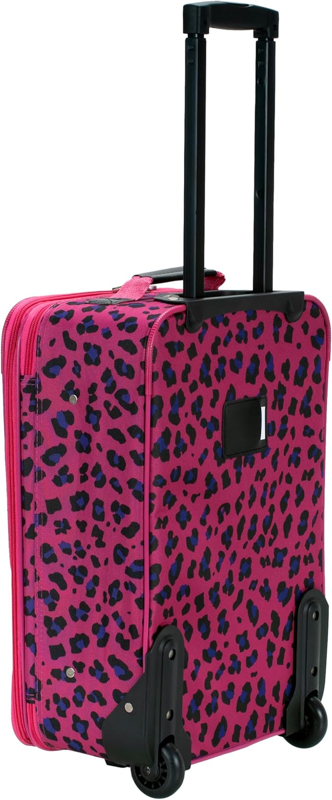 Rockland Fashion Softside Upright Luggage Set, Magenta Leopard, 2-Piece (14/19)
