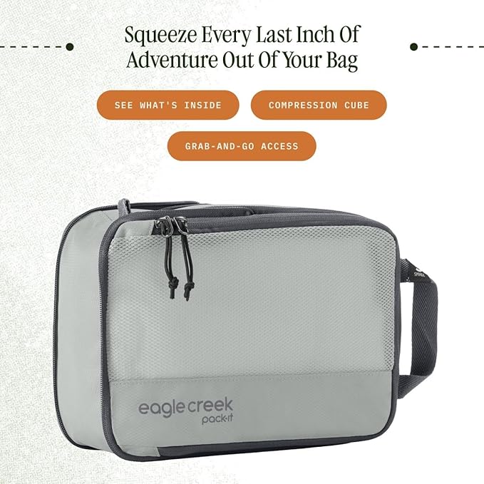 Eagle Creek Pack-It Specter Compression Packing Cubes - Durable, Ultra-Lightweight and Water-Resistant Ripstop Fabric Suitcase Organizer Bags for Clothing and Gear