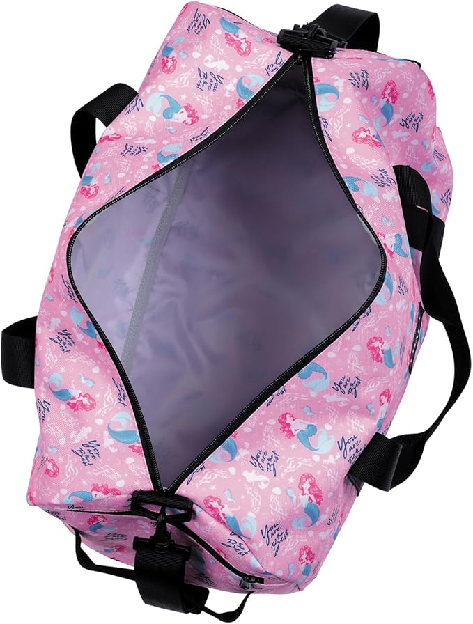 Kids Duffle Bag Overnight Bags for Boys and Girls Weekender Sleepover Carry-On Tote for Traveling Gym Sport Dance (Mermaid)