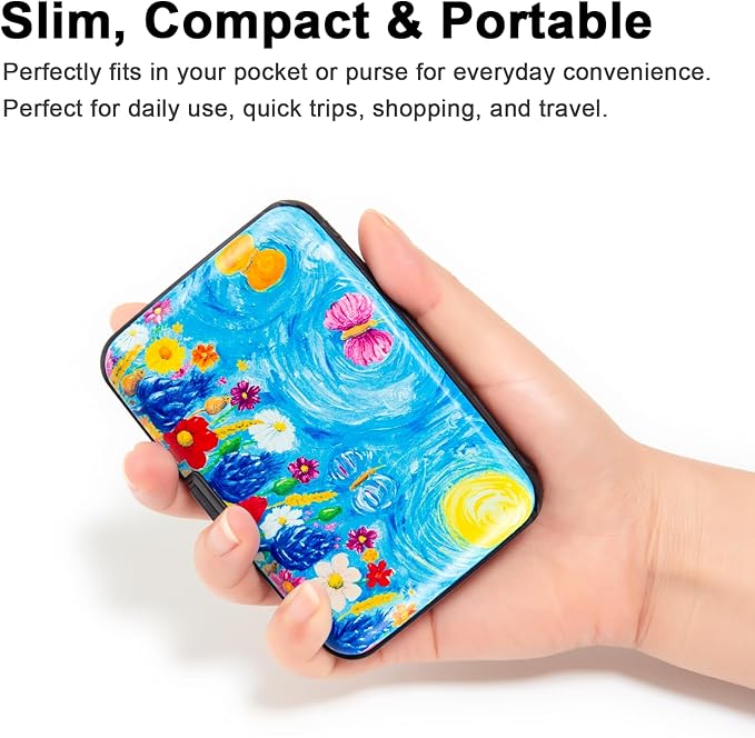 Credit Card Holder Small RFID Blocking Wallet Business Metal Slim Mini Aluminum Hard Case for Women Men
