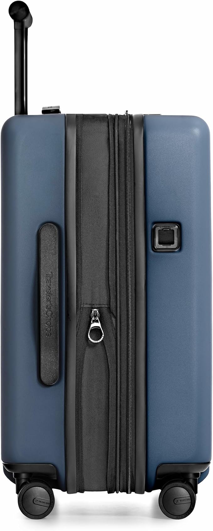 Traveler's Choice Markham Hardside Expandable Luggage with Double Spinner Wheels, Carry-On 21-Inch Suitcase, TSA Lock, 21-Inch, Navy