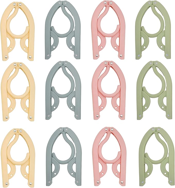12 Pcs Portable Multifunctional Folding Clothes Hanger Travel and Business Enthusiasts are Used to fold Clothes Hanger