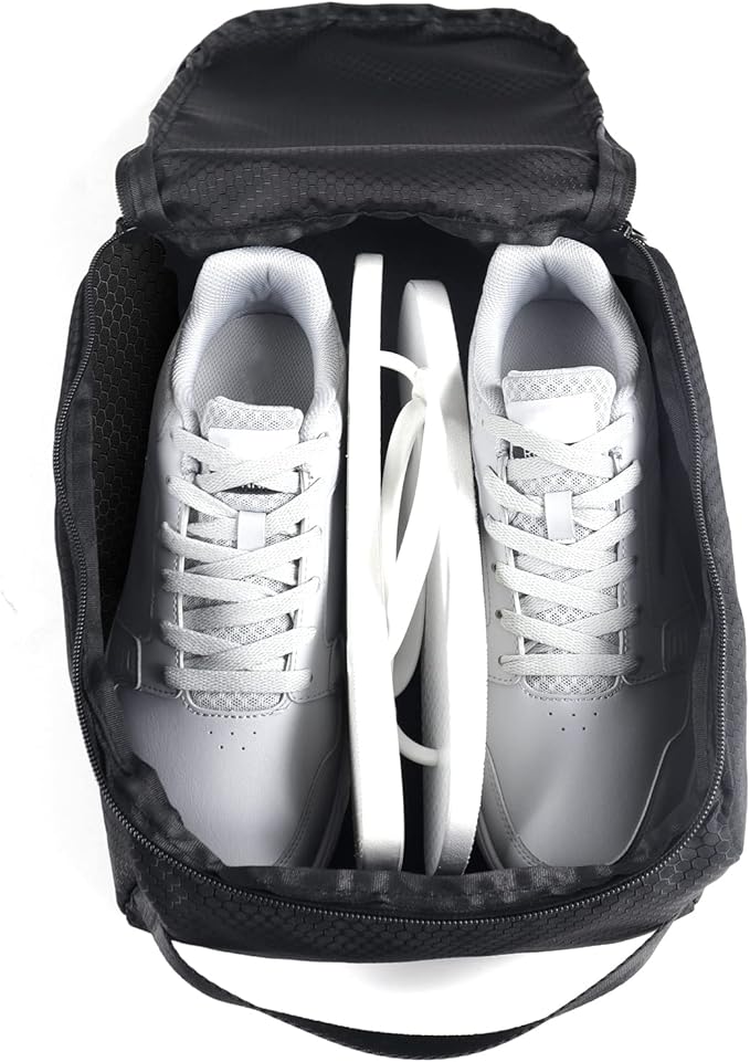 Gloppie Shoe Bags for Travel Shoe Pouch Portable Large Shoes Storage Bag (2 PACK) for Men Women Shoe Organizer Shoe Packing Cubes Gym Sport Must Have for Business Trip Bolsa de Zapatos Black