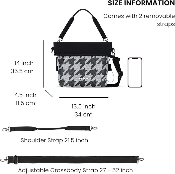 Sherpani Vale, Anti Theft Versatile Crossbody Bag, Fashion Tote Bag, Travel Shoulder Bag, Designer Handbag for Women
