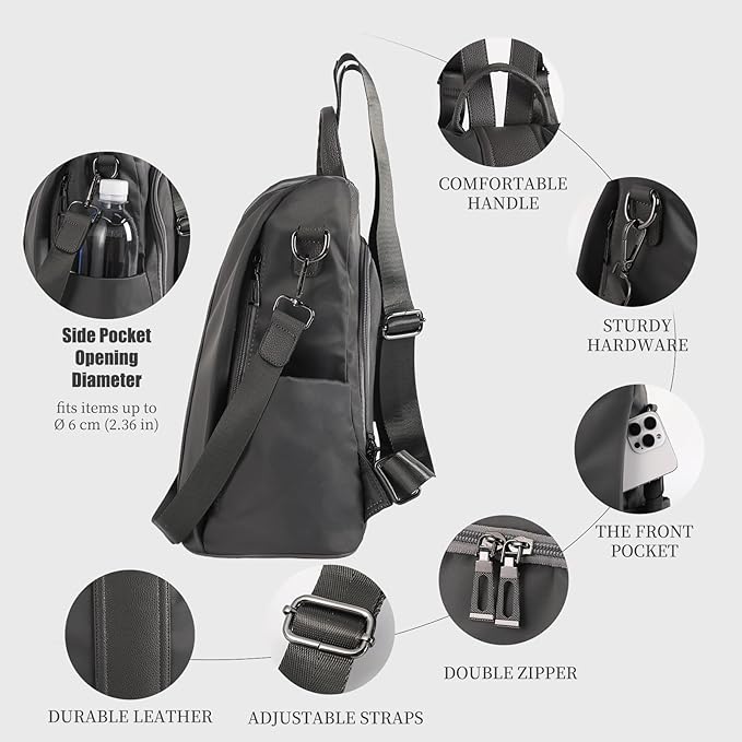 PINCNEL Women Backpack Purse Waterproof Nylon Anti-theft Rucksack Lightweight Shoulder Bag