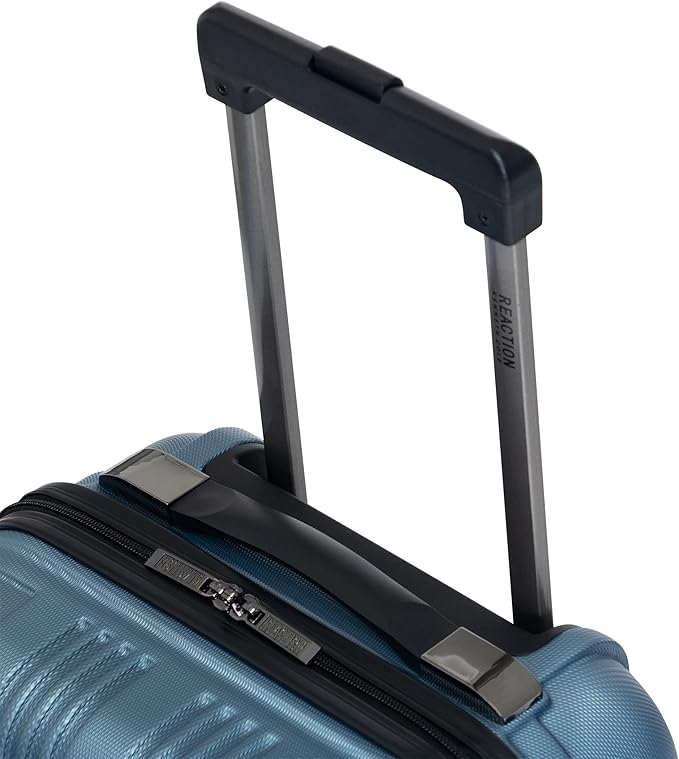 Kenneth Cole REACTION Out of Bounds Lightweight Hardshell 4-Wheel Spinner Luggage, Granite Blue, 28-Inch Checked