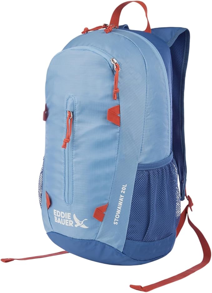Eddie Bauer Stowaway Packable Backpack | Travel | Outdoor | Lightweight | Foldable | Durable | Ripstop Polyester | 20L - Coast Blue