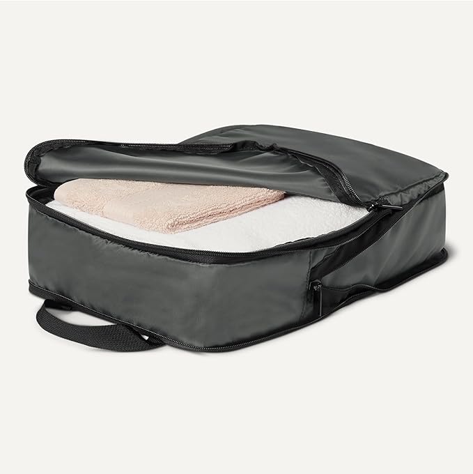 Amazon Essentials 4-Pack Ultralight Compression Packing Cubes Organizer, Grey