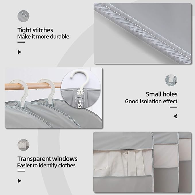 Suit Bag for Storage and Travel, (Set of 4(23.3'' X 50''))