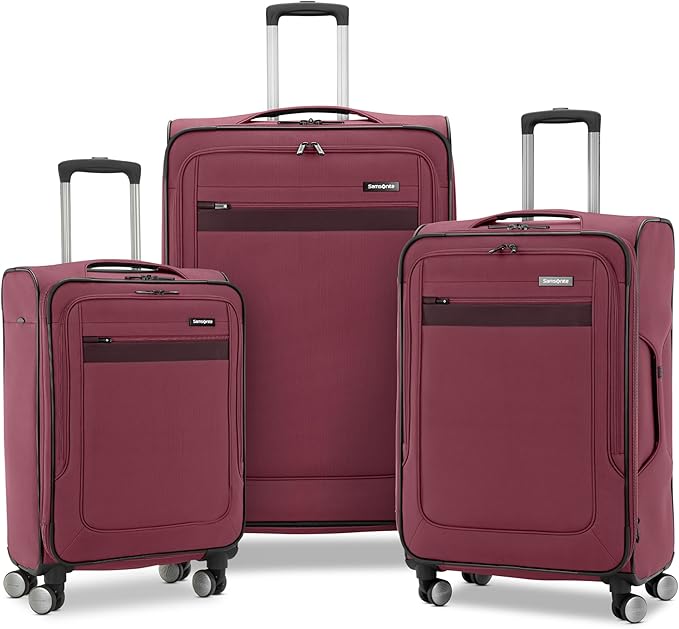 Samsonite Ascella 3.0 Softside Expandable Luggage with Spinner Wheels, 3-Piece Set (20/25/28), Mauve Haze