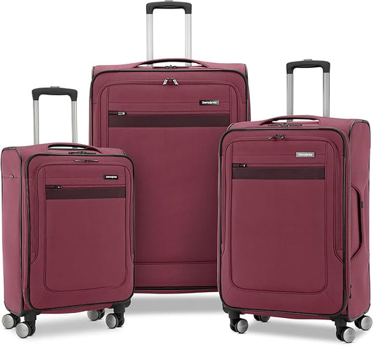 Samsonite Ascella 3.0 Softside Expandable Luggage with Spinner Wheels, 3-Piece Set (20/25/28), Mauve Haze