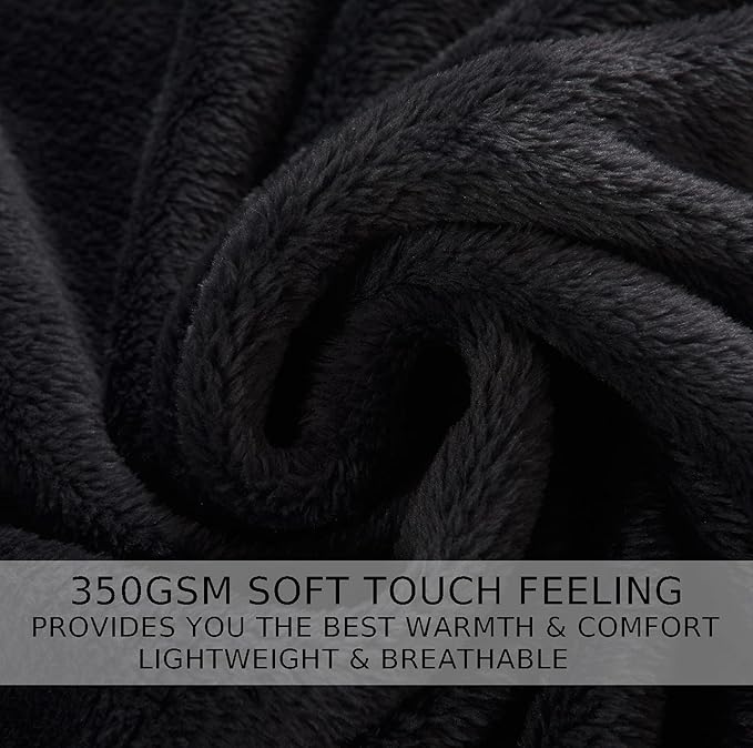 Soft Blanket King Size Fleece Warm Fuzzy Throw Blankets for The Bed Sofa Lightweight Charcoal Grey 90" x 108"
