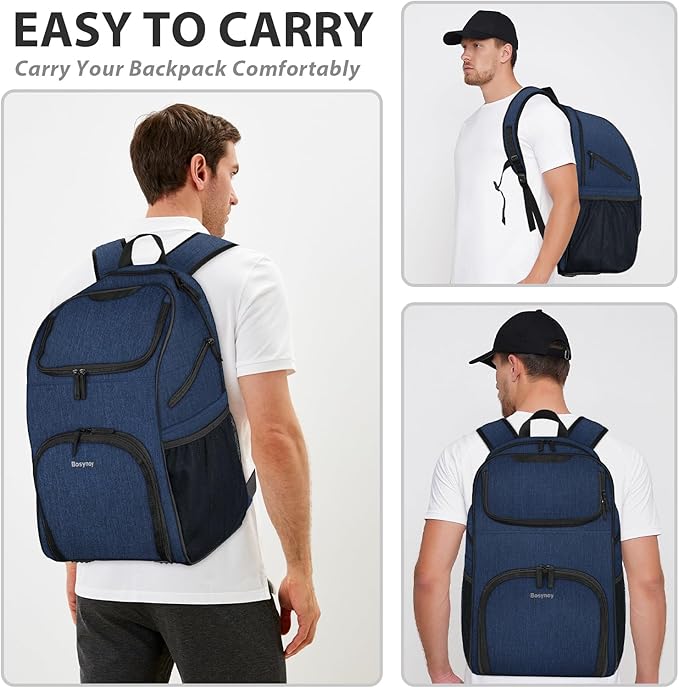 Bosynoy Bowling Backpack, Bowling Ball Bag Totes for Single Ball with Shoe Compartment & Foam Padded, Fits Shoes Up to US Mens Size 16, Grey
