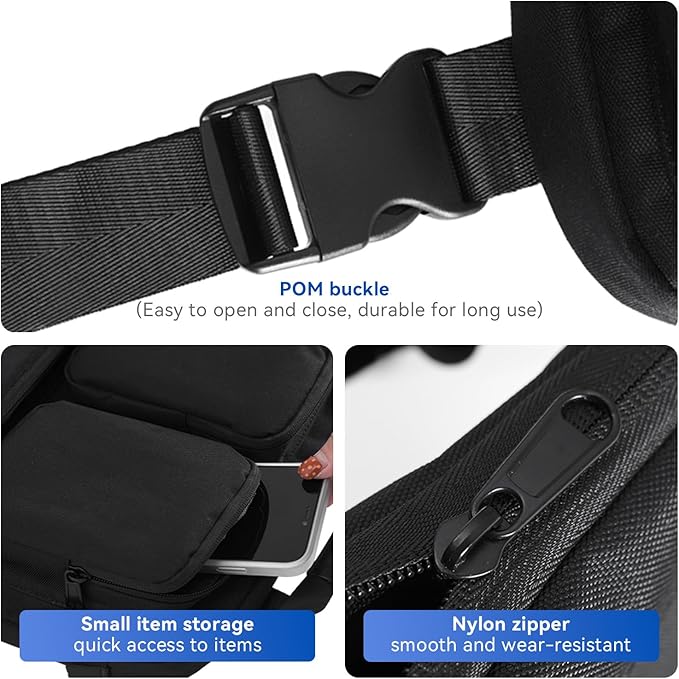 SOKOK Over Luggage Organizer Storage Bag with Multi Pockets, Slide On Luggage Harness with Adjustable Straps, 2-in-1 Travel Accessories Suitcase Vest Bag Fits Most Suitcases, Black-3