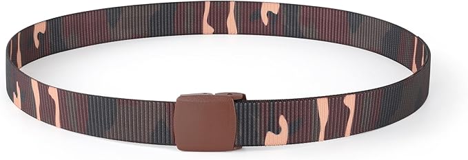 Mile High Life Nylon Web Belt Outdoor Military Belt With TSA Safe Plastic Buckle Belt