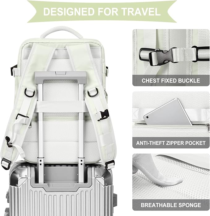 WONHOX Large Travel Backpack Carry on Flight Approved Laptop Work Business Backpack for Women Men Mochila de Viaje