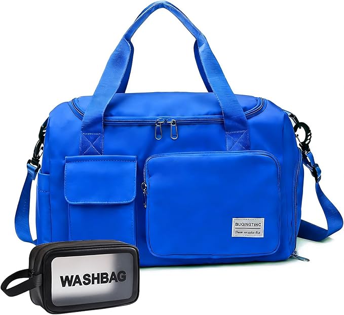 Small Gym Bag for Women, Travel Duffle Bag Carry On Weekender Bag with Shoe Compartment