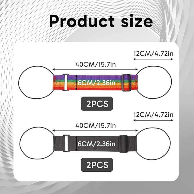 4 Pack Luggage Connector Straps Suitcases, Secure Bag Organization During, Luggage Straps to Connect Two Suitcases, ravel Essentials for Frequent Business Travelers and Family Vacations