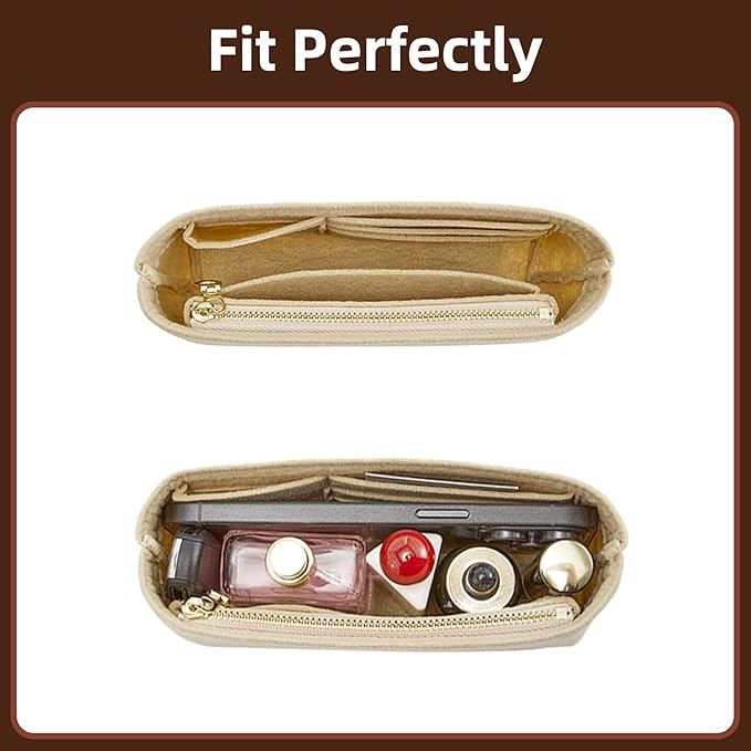 Doxo Longchamp XS Organizer Insert, Suitable for Le pliage XS and More, Keeps Tote Handbags Shaped & Neat (Beige,XS)