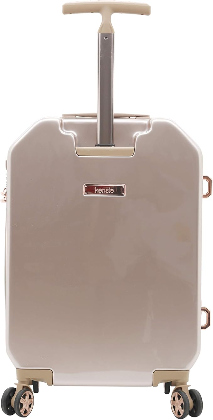 kensie Women's Gemstone Luggage Set, Rose Gold, 2 Piece Set (28"/20")