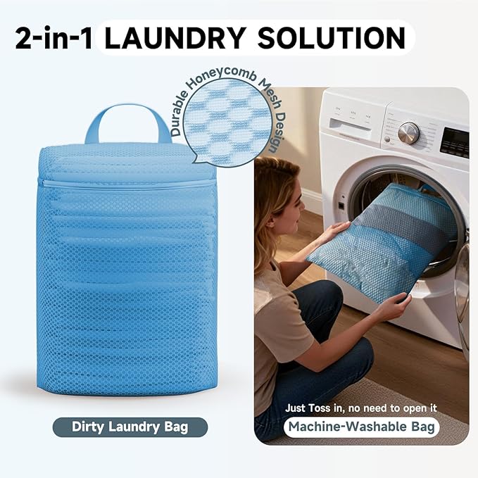 11 Set Packing Cubes for Travel, Gifts for Women Mom Kids, TSA Approved Bags for Makeup, Cosmetic,Toiletry, Suitcase Organizers for Checked Luggage, Cruise Essentials, Airplane Accessories, Azure Blue