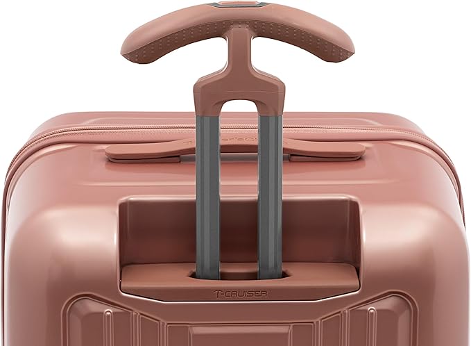 Traveler's Choice Ultimax II Polycarbonate Hardside Luggage with Spinner Wheels, Rose Pink, 28-Inch Medium Trunk