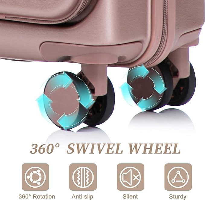 Hardside Luggage, Lightweight Suitcases with Spinner Wheels, 20/14 Inch