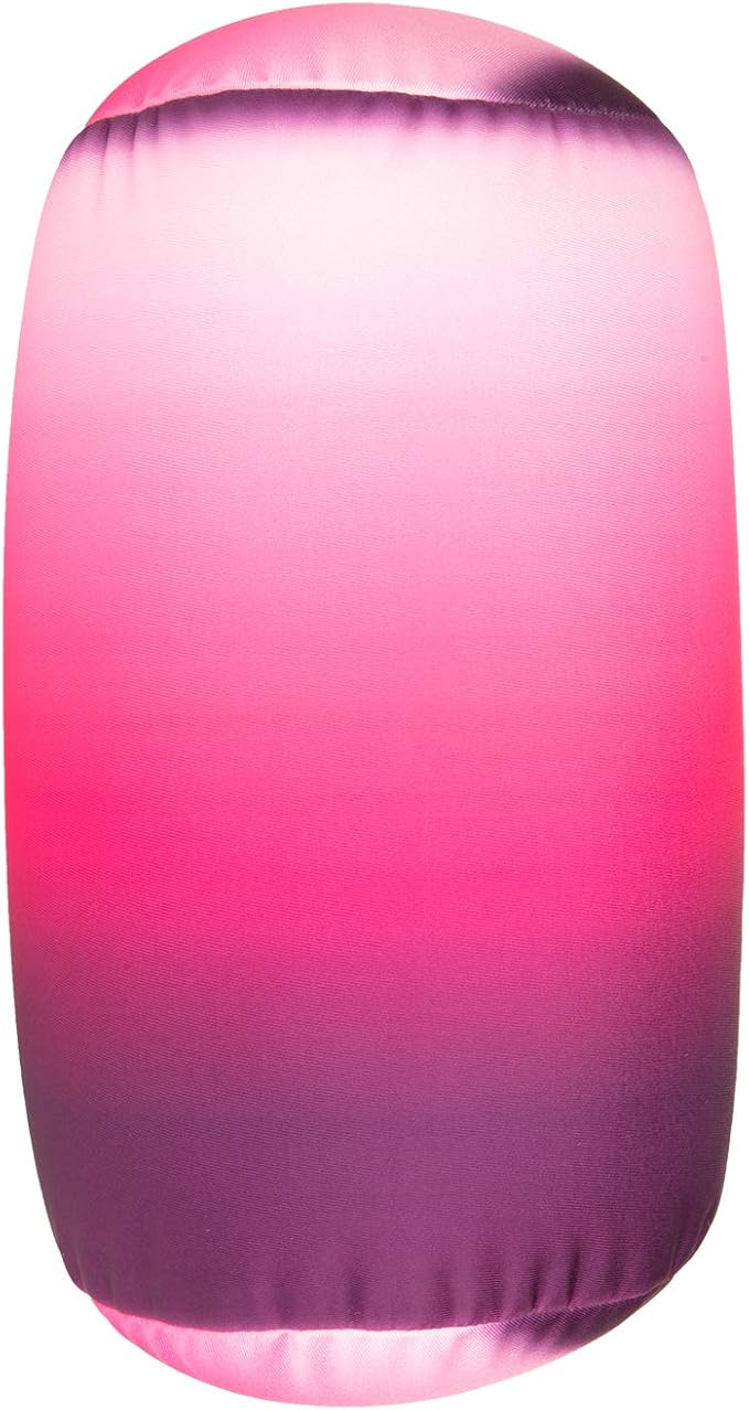 Squishy Microbead Neck Pillow, 7Inch x 12Inch Soft Travel Body Bed Pillow Bean Pillow for Kids Adult Chair Sleeping Car Seat, Fun Dormroom (Purple_Pink)