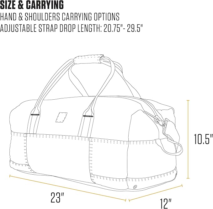 Carhartt Classic Duffels, Heavy-Duty Bag for Jobsite, Gym and Travel