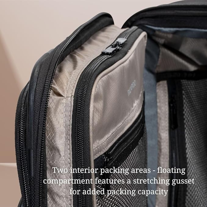 Ricardo Beverly Hills Flight Essentials Softside Expandable Carry-On Travel Luggage with Wheels, Durable Ballistic Nylon Fabric, Water and Stain Resistant, Men and Women, 22-Inch