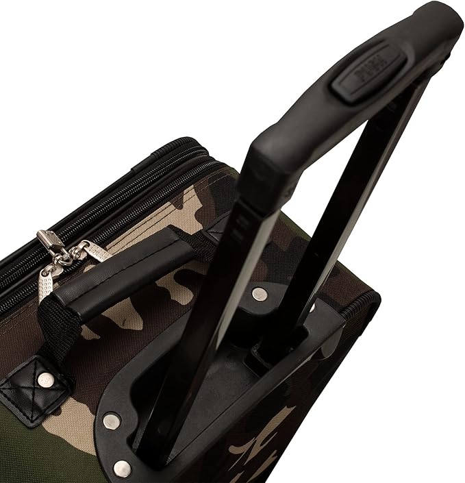 Rockland Journey Softside Upright Luggage Set, Expandable, Camouflage, 4-Piece (14/19/24/28)