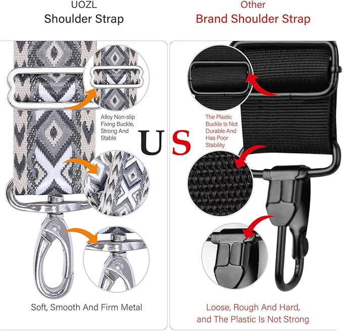 59 Inch Shoulder Straps, Soft with Ultra-Thick Fixed Shoulder Pad, Two Way Independently Adjustable Buckle Replacement Straps for Laptop Bag Messenger Bag Tool Bag Luggage,Dark Black Grey