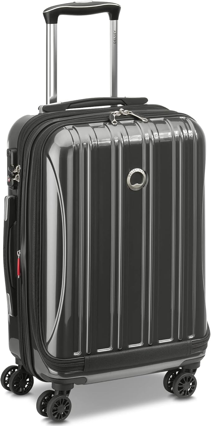 DELSEY PARIS Helium Aero Hardside Expandable Luggage with Spinner Wheels, Brushed Charcoal, 2-Piece Set (19/24)