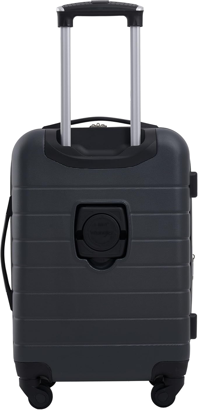 Wrangler Smart Spinner Hardside Luggage, 2 Piece Set, Dark Shadow