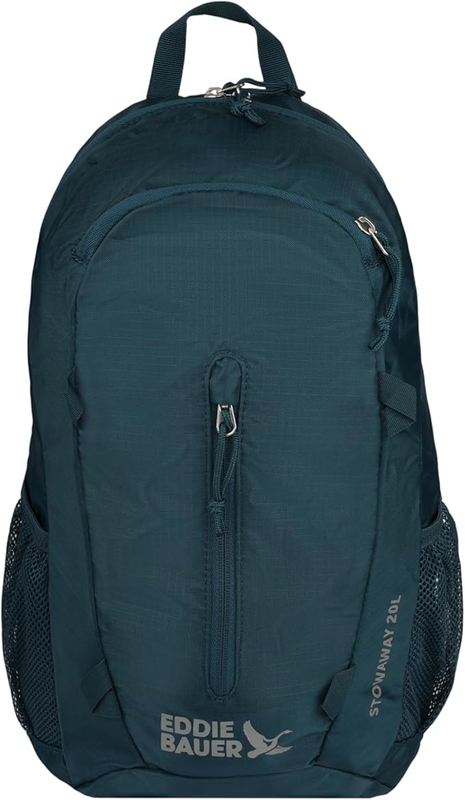 Eddie Bauer Stowaway Packable Backpack | Travel | Outdoor | Lightweight | Foldable | Durable | Ripstop Polyester | 20L - Marine