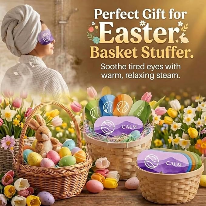 Body Restore Heated Eye Mask 30 Pack – Easter Basket Stuffers, Easter Birthday Gifts for Women & Men, Steam Warm Compress for Dry Eyes, Stye Eye Treatment – Variety