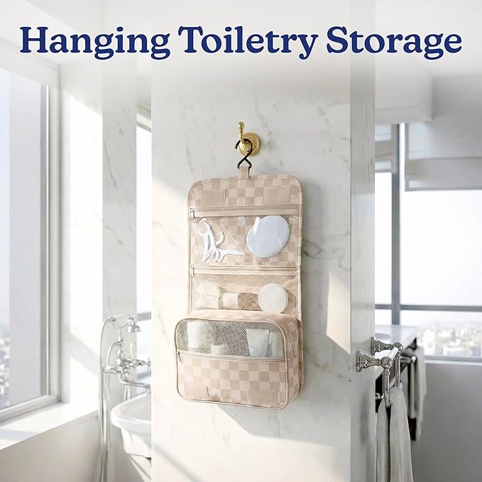 Vandel Space-Saving Compression Packing Cubes for Women with Hanging Toiletry Bag, Laundry Bag, Compressible Carry On Suit Case Organizer Luggage Packing Cubes for Travel Compression Organizer Bags