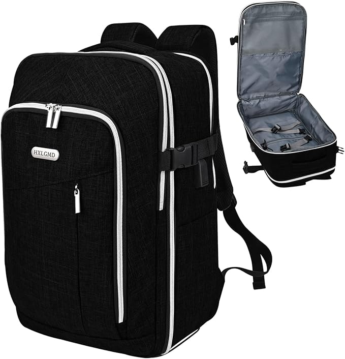 Personal Item Travel Carry On Luggage Backpack for Women Men Flight Approved Casual Weekender Laptop Bag for College Business Outdoors Hiking Water Resistant Lightweight Daypack with USB Charging Port