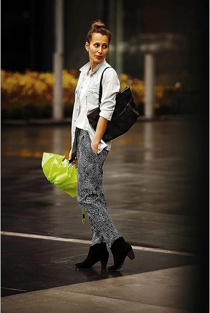 Lewis N. Clark Travel Umbrella: Windproof & Water Repellent Fabric, Automatic Open Close & 1 Year Warranty, Green