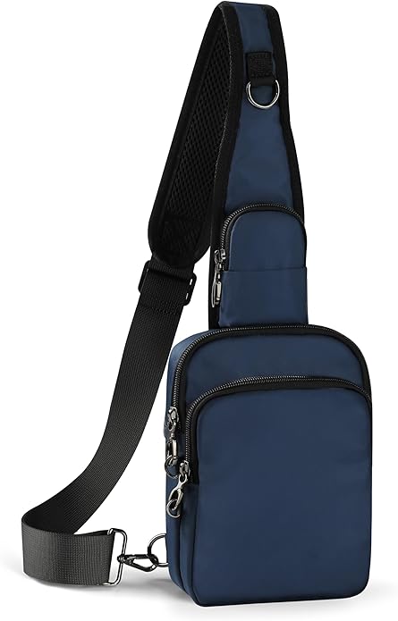 VADOO Sling Bag, Crossbody Bag with Zipper Lock, RFID Blocking & Water Resistant for Men and Women