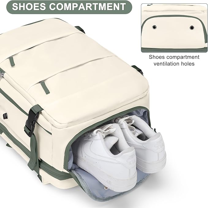 coofay Expandable Travel Backpack For Women Men Airline Approved Personal Item Backpack For Airlines Carry On Backpack Flight Approved Waterproof Backpack For Traveling On Airplane Travel Bag