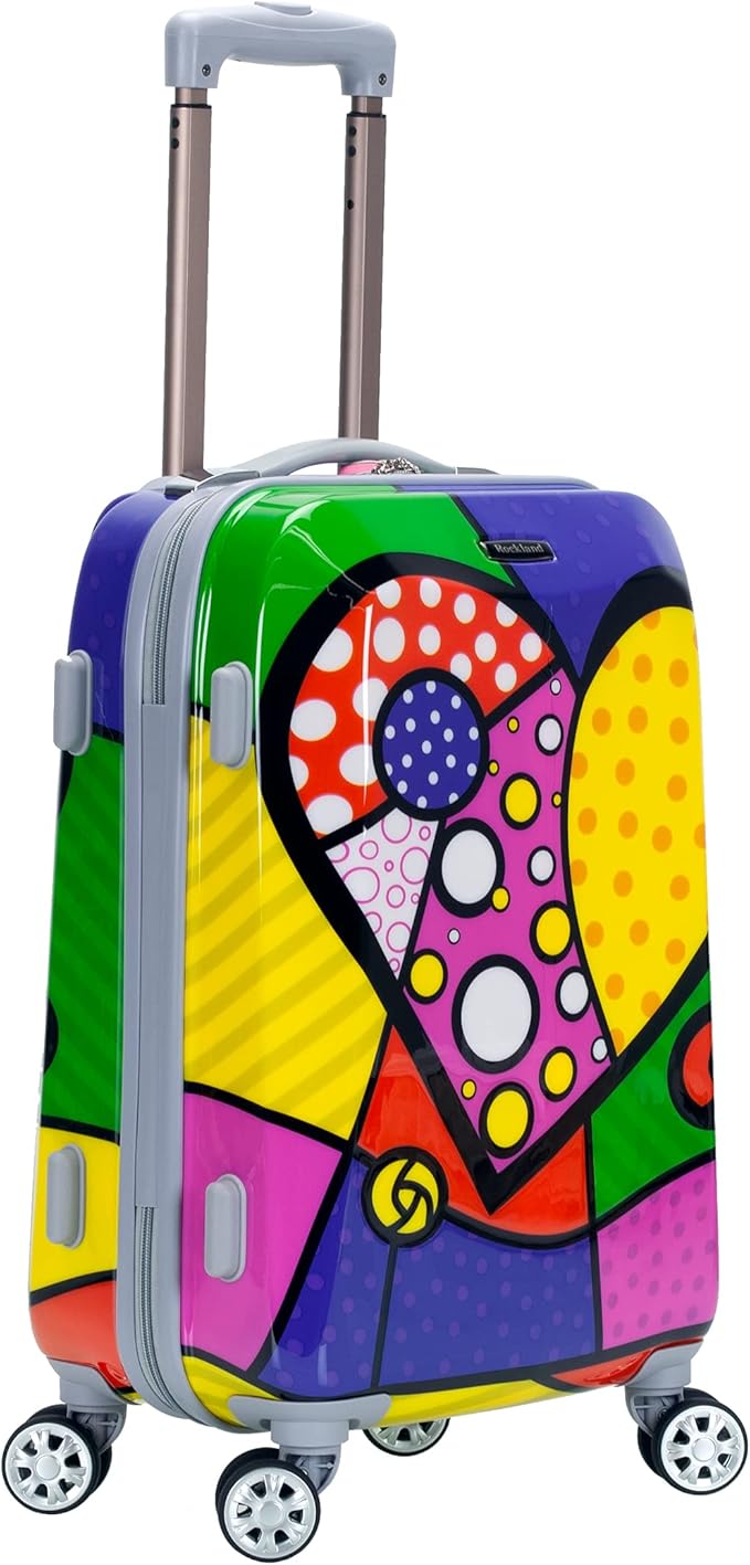 Rockland Departure Hardside Spinner Wheel Luggage, Heart, 2-Piece Set (20/28)