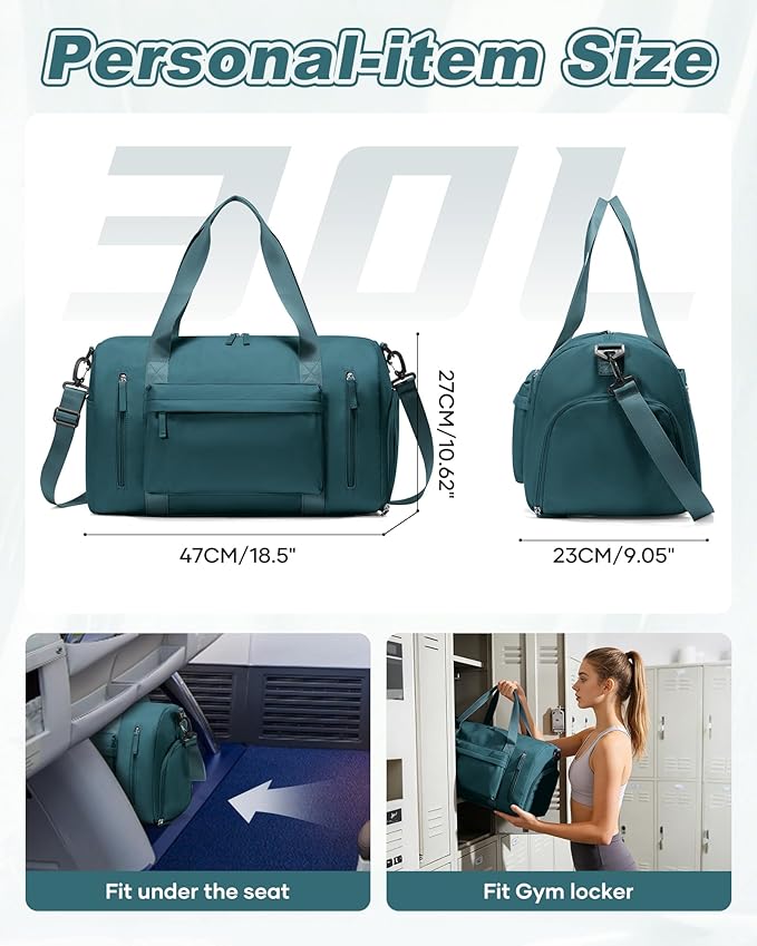 Gym Bag Womens,Travel Duffel Carry on Bag Sport Tote Bag Weekend Overnight Bag