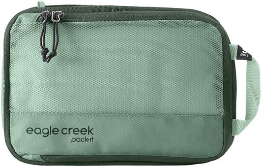 Eagle Creek Pack-It Reveal Compression Cube - Compression Packing Cubes for Optimizing Luggage Space - Convenient Top Handle - Self Repairing Zippers - Small - Willow Green