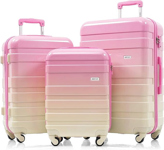 3 Piece ABS Hardshell Suitcase Sets – Lightweight, Tough & Scratch-Resistant